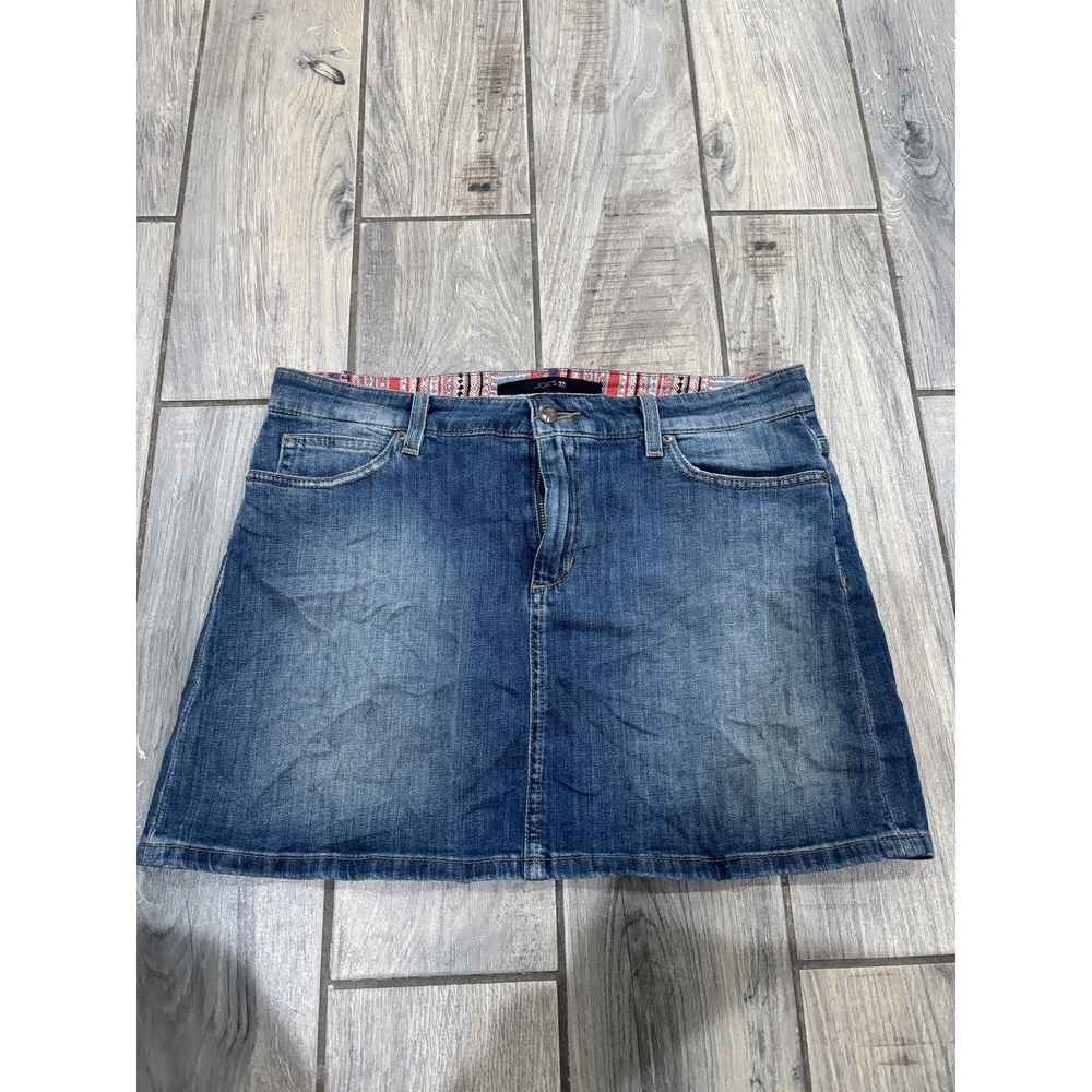 JOE'S JEANS Women's Blue Denim Mini Skirt Size W30 Cotton Blend Casual